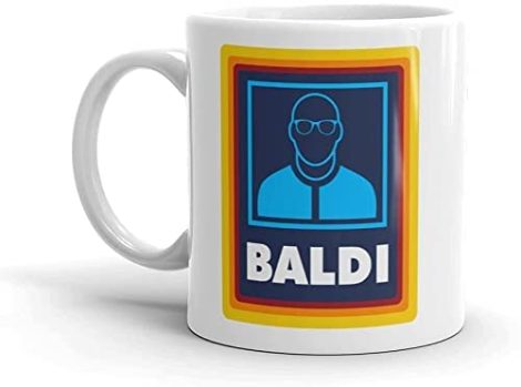 Baldi Funny Mug: A humorous gift for bald men, dads, stepdads, grandads, or as a Christmas present.