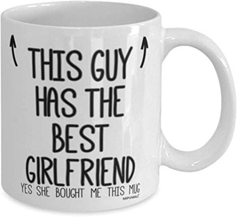 MIPOMALL Boyfriend’s Cup – Presents for Him, The Best Girlfriend, Gift for Boyfriend, Birthday, Coffee Mug, Xmas – wm7419.