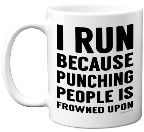 Stuff4 Gifts for Running – Humorous Christmas Mug for Triathletes – Ceramic Mug, 11oz, Dishwasher Safe, Celebratory Motifs