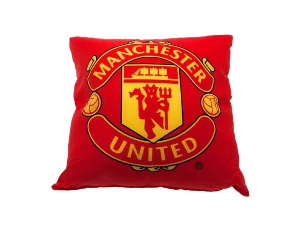 Official Manchester United FC Cushion - A great gift / present for men, boys, sons, husbands, dads, boyfriends for Christmas, Birthdays, Fathers Day, Valentines Day, Anniversaries or just as a treat for and avid football fan