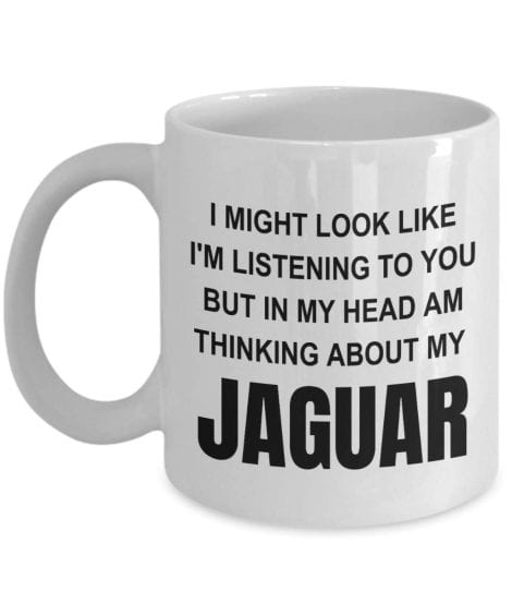 MIPOMALL Jaguar Presents, Quirky Mugs, I May Appear to Be Listening, B-Day Gift, Amusing Tea Cup, Xmas Surprises – wm3323 (11oz).