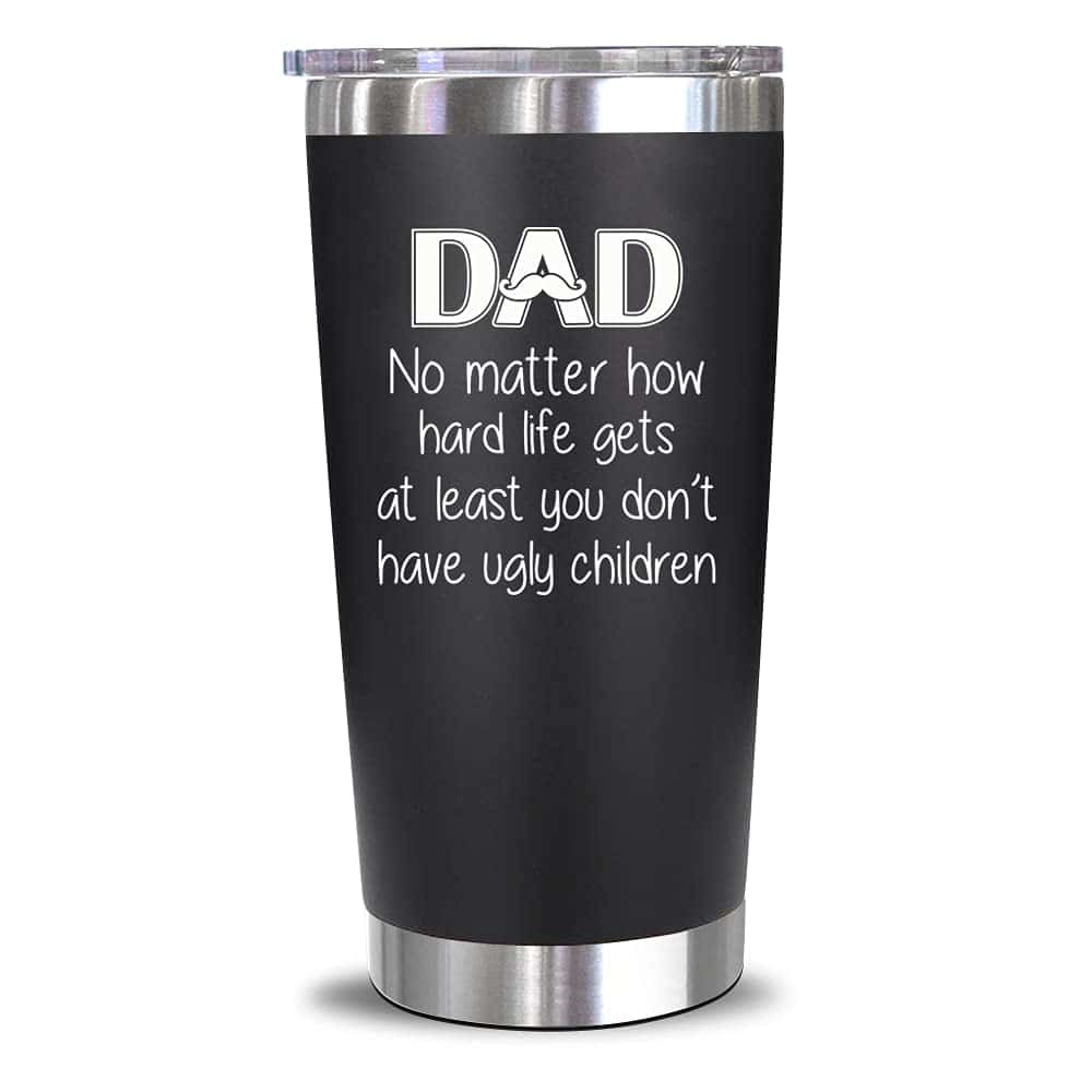 NEWELEVEN Christmas Gifts for Dad from Daughter, Son, Kids - Birthday Gift for Dad, Husband, Men - Best Present Idea for Father, Husband, Bonus Dad from Daughter, Son, Wife - 20 Oz Tumbler