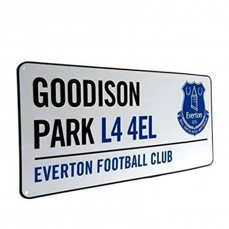 Present Suggestions – Authentic Everton FC Road Sign – An Excellent Gift for Football Enthusiasts.