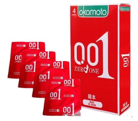 Okamoto 0.01 Standard | Polyurethane Condom | 4 Pack