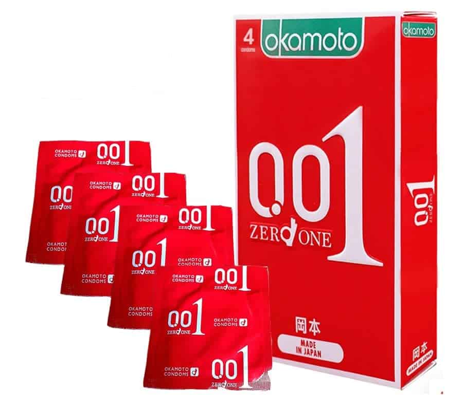 Okamoto 0.01 Regular | PU Condom | 4 Pack