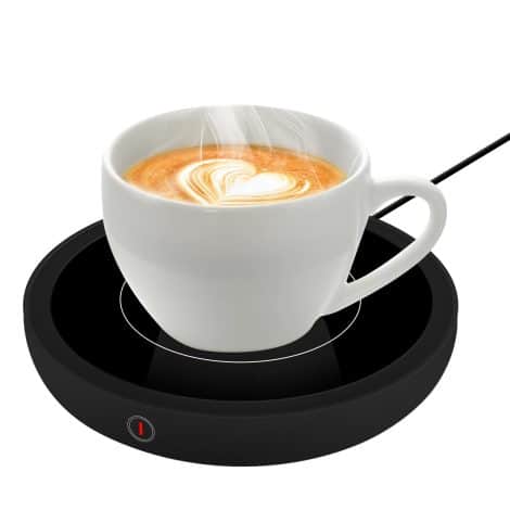 MQUPIN Coffee Mug Warmer for Desk – Intelligent Cup Warmer with Auto Shut Off, Electric Coaster for Hot Beverages