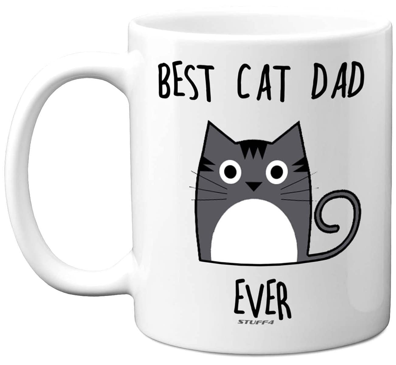 Stuff4 Best Cat Dad Ever Christmas Mug, 11oz Ceramic Dishwasher Safe Premium Mugs, Gifts for Cars Lovers, Cat Dad Gifts, Cute Mugs for Men, Funny Cat Gifts, Dad Coffee Mug