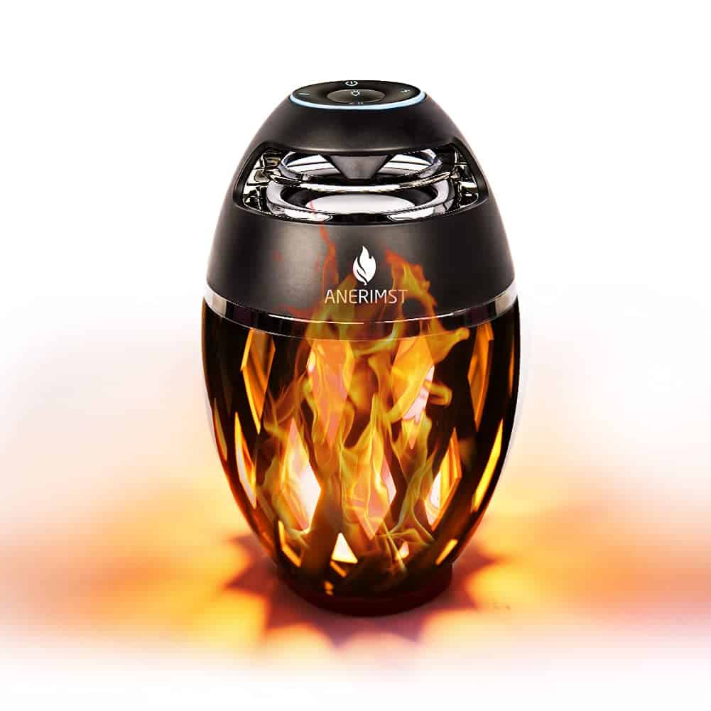 ANERIMST Outdoor Torch Bluetooth Speaker with Flame Effect Light, Waterproof Wireless Speakers, LED Lantern, Gifts for Men, Women, Dad Gift Gadgets, Best Accessories for Camping, Kitchen and Patio