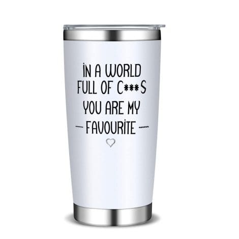 Perthlin Hilarious Birthday Presents for Ladies Best Pal BFF Gifts Xmas Gifts 20 Oz Insulated Tumbler Stainless Steel Saying Pal Gift for Gents Women Wine Coffee Cup, White.