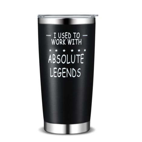 Perthlin Farewell Presents for Ladies, Gents Retiring Presents – “I Worked with Icons” Steel Mug Humorous Xmas Gifts