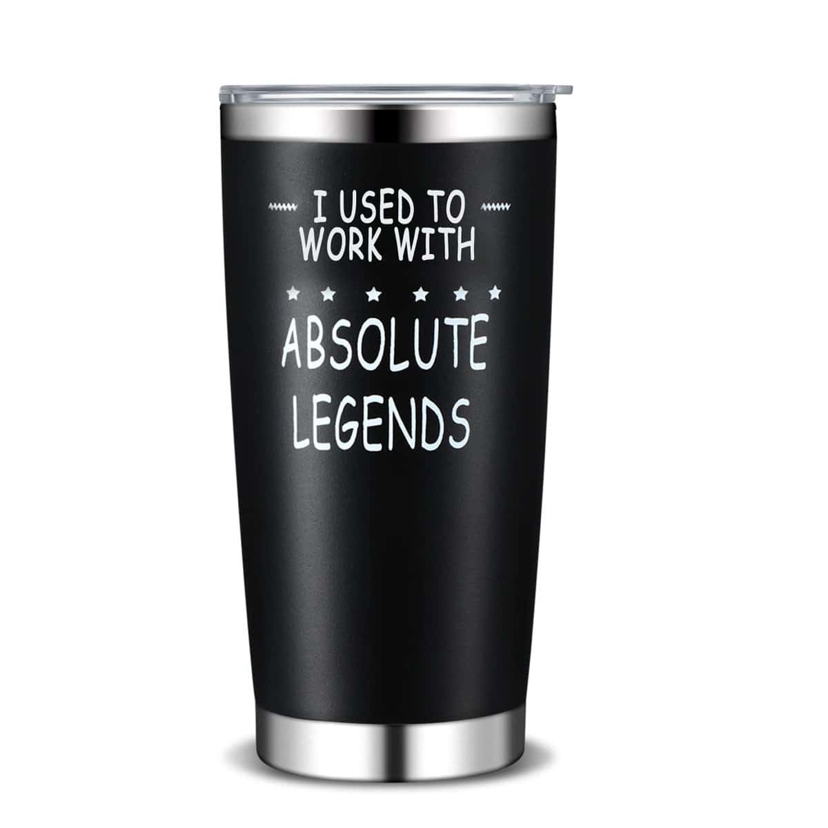 Perthlin Leaving Gifts for Women, Men Retirement Gifts I Used to Work with Legends Mug Stainless Steel Funny Mugs Christmas Gifts Wine Tumbler for Work Colleagues Teacher, 20 oz