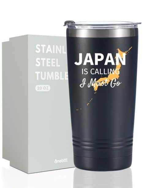 Onebttl Japanese Souvenirs for Ladies and Gents, Japanese-inspired Travel Souvenirs for Mates, 20oz Insulated Tumbler – Answering Japan’s Call