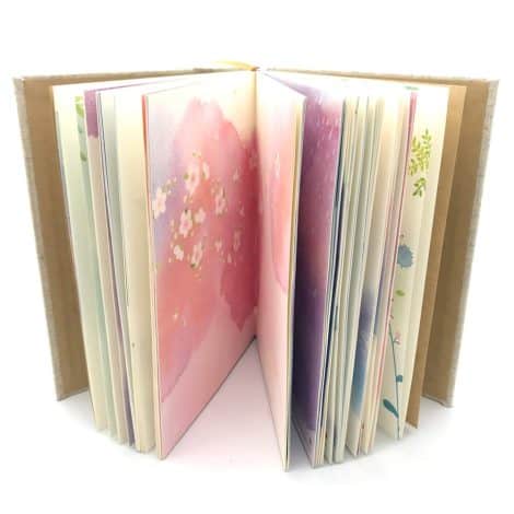 Siixu Vibrant Plain Notebook, Unlined Personal Journal for Men/Women, Sturdy Hardcover Notepad, Exclusive Watercolour Pattern, 192 Pages, 2 Bookmarks.