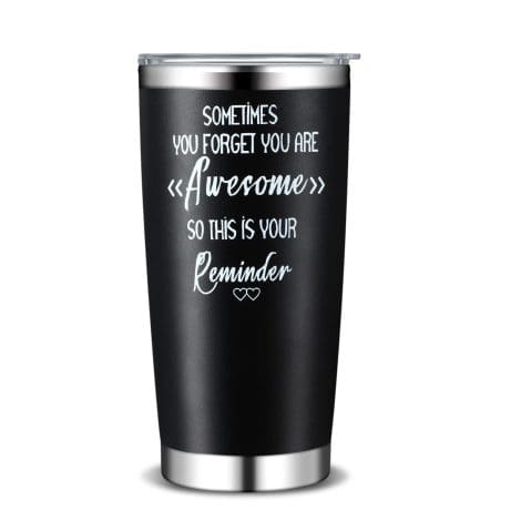 Thankful Presents Motivational Presents for Gentlemen Ladies Fantastic Travel Mug with Quotes Gratitude Celebration Gift Humorous Bday Wine Mug for Colleague Staff Nurse Educator Pal, 20 oz