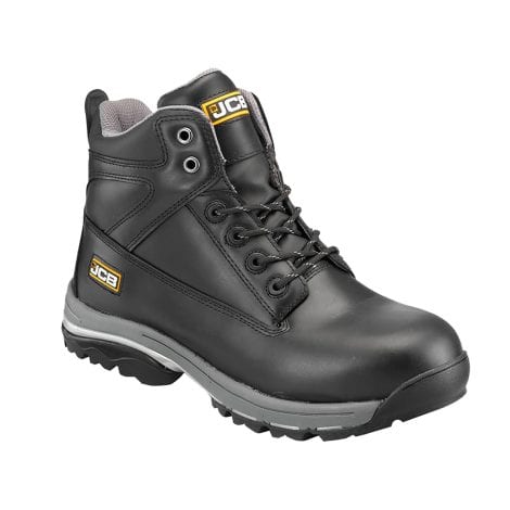 JCB Men’s Safety Boots – Workmax Chukka Work Boots – Nubuck – Sturdy and Protective – Suitable for Workwear – Size 6 UK, 40 EU – Black.