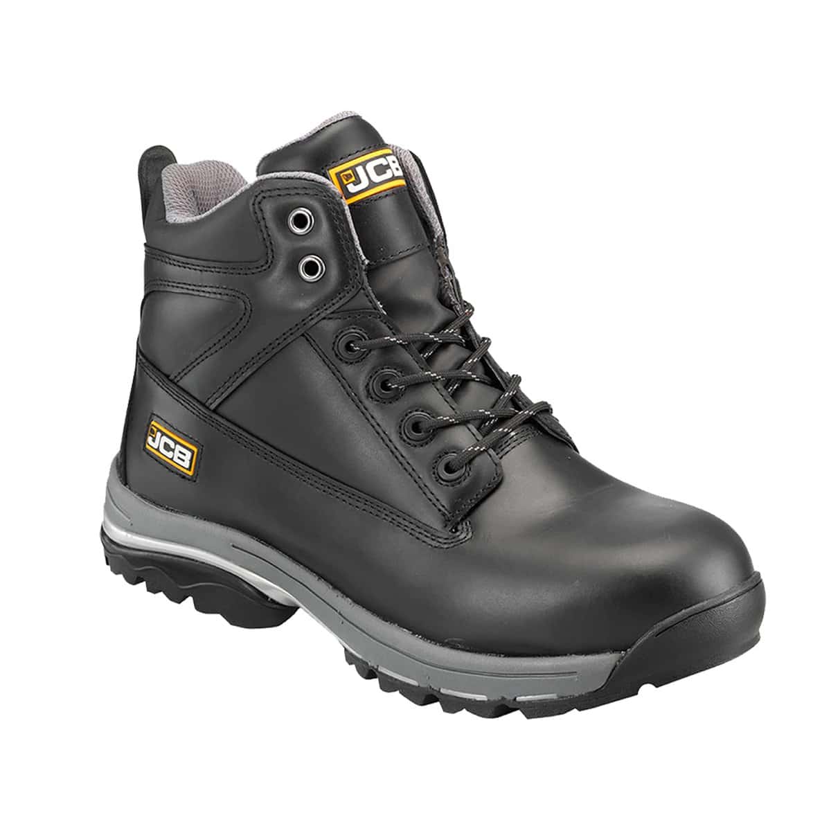 JCB - Men's Safety Boots - Workmax Chukka Work Boots - Nubuck - Durable and Protective - Ideal for Work Environments Workwear - Size 6 UK, 40 EU - Black