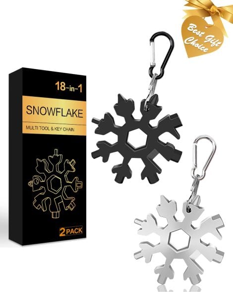 Christmas presents for males, small gifts for males and females, snowflake multitool, presents for males, portable camping tool.