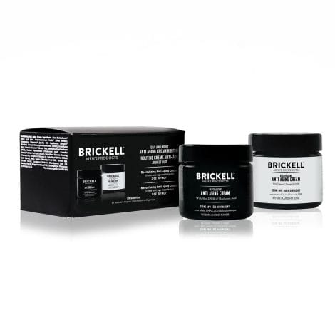 Brickell Men’s Daily Anti Ageing Cream Routine for Day and Night, Made from Natural and Organic Ingredients, Fragrance-Free.