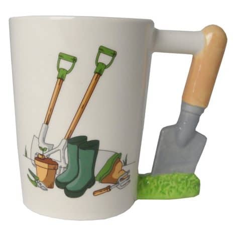 Puckator Ceramic Garden Trowel Mug – Humorous Home Decor – Adorable Boyfriend/Girlfriend Gifts – Spacious Cups for Beverages – Pleasant Presents – Surprise Santa Mug Collection