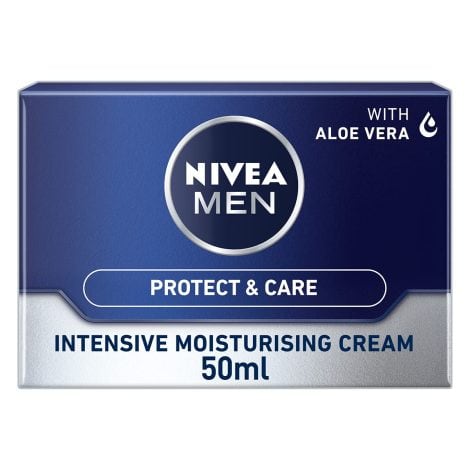 NIVEA MEN’s Hydrating Face Cream Pack of 3 (3 x 50 ml), Moisturizer for Dry Skin, Enriched with Aloe Vera & Vitamin E, for Men