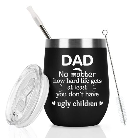 Livole Hilarious Daddy’s Day Tumbler Presents for Dad, Dad’s Birthday Gifts from Daughter/ Son & Xmas Gifts for Him, Men, Hubby