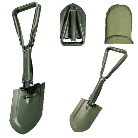 Snow Shovel 23 IN: A compact, versatile, and durable folding tool made of high-carbon steel, ideal for various outdoor activities and emergencies.