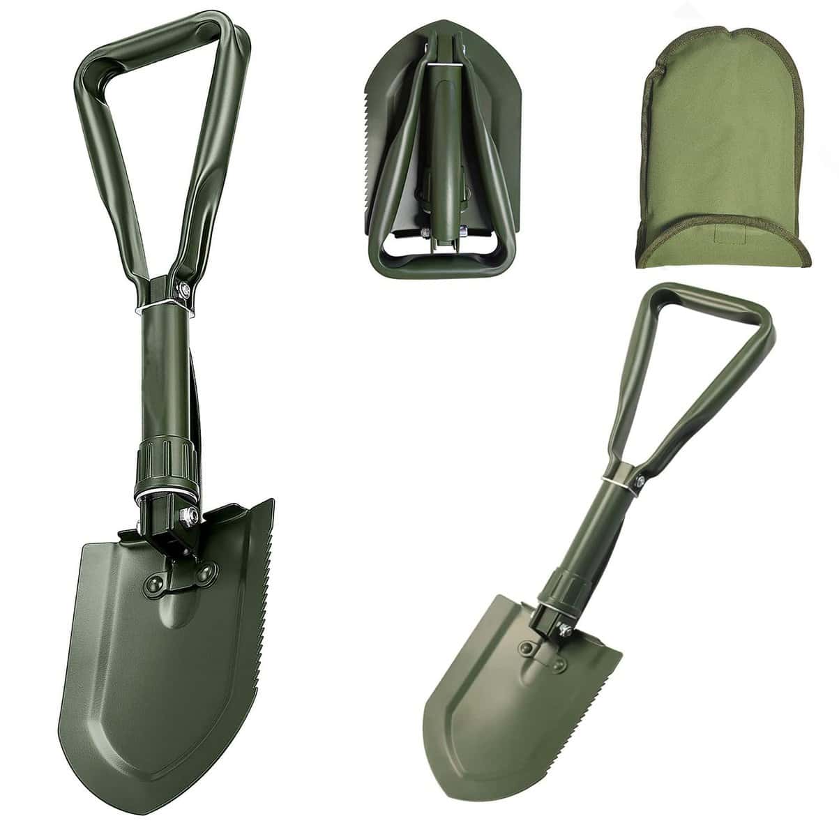 Shovel 23 IN,Snow Shovel,Camping Shovel,50# High-Carbon Steel Entrenching Tool, Military Folding Survival Shovel, Portable Shovel For Garden, Hunting, Hiking, Fishing, Car Emergency, Gifts For Men