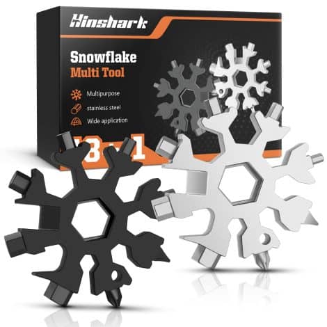 Men’s presents, small gifts, versatile 18-in-1 snowflake tool for dads and men who have everything, for birthdays and Christmas.