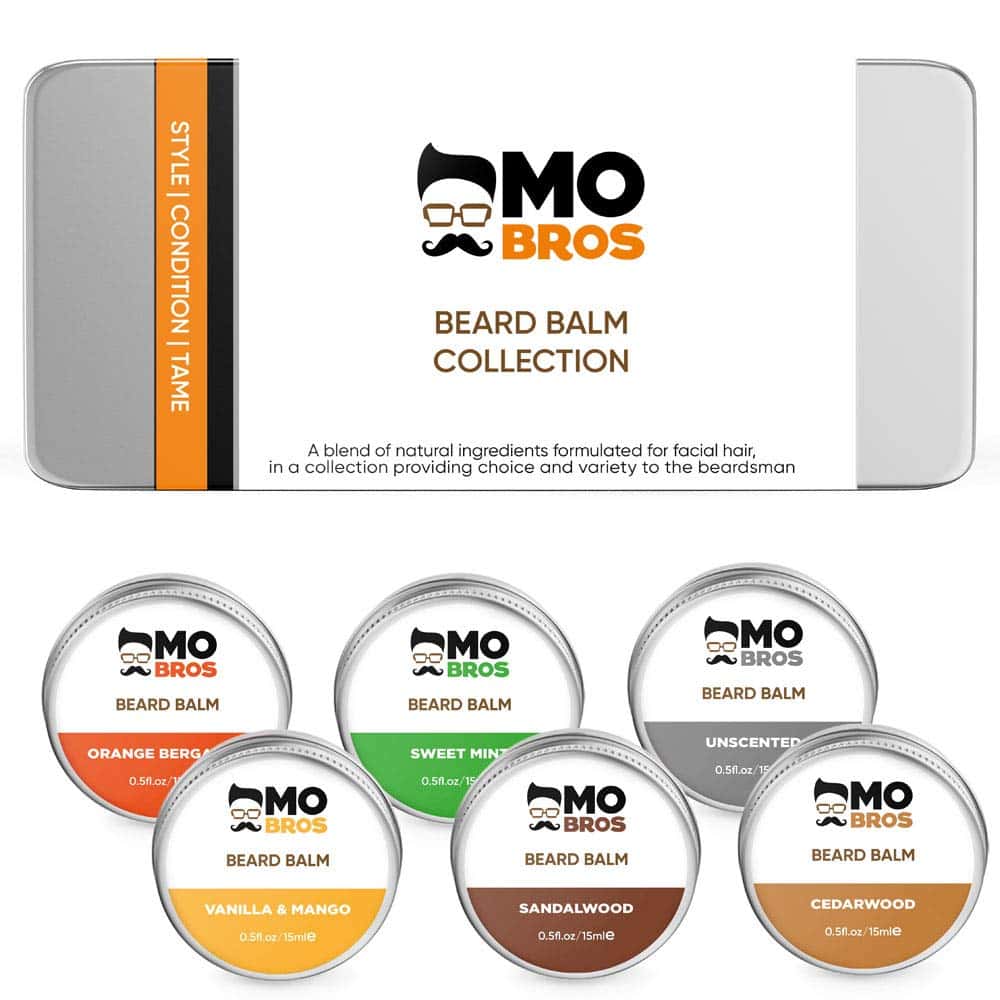 Beard Balm Collection | Perfect Gifts for Men | Ideal Present for Him, Dad, Boyfriend | 6 Luxury Scented Balms in a Set