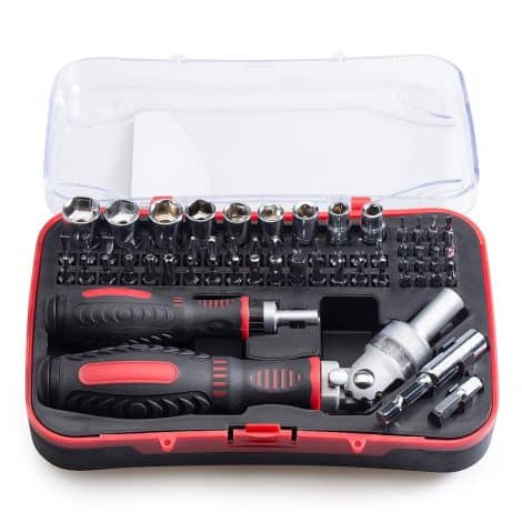 61-in-1 Ratchet Screwdriver Set, JENABOM Precision Magnetic Screwdriver Set with Ratchet Handle, Household Repair Tool Kit for Tablets, MacBook, Electronic Gadgets, Ideal for Gifting Dads and Men.