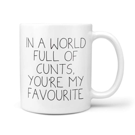 In a World Full of Unpleasant People, You’re My Favorite Mug – Offensive Mugs Insult Expression Best Friend Comical Present Shut Up Birthday Office Covert Kris Kringle Offensive Impolite ©TeheGifts