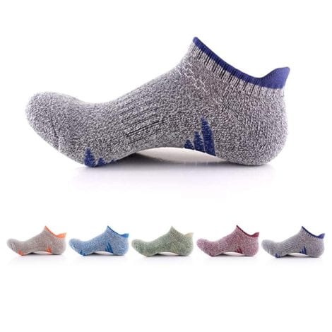 5 Sets of Men’s and Women’s Ankle Socks for Walking, UK 4-8 Size, Prevents Blisters, Breathable, Comfortable, with Arch Support. Suitable for Outdoor Sports.