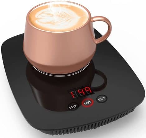 Mug Heater-Coffee Heater with Automatic Power-off for Desk and Home Use, 25W Electric Drink Warmer Offering 3 Temperature Options.