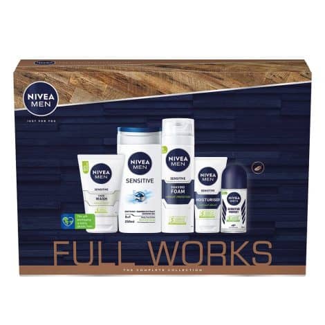 Nivea Men Complete Collection Gift Set, consisting of 5 items.