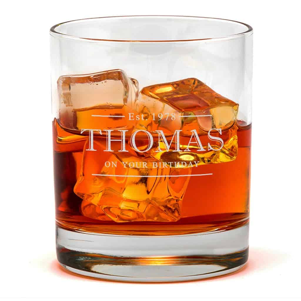 Personalised Whiskey Glass - Personalised Whisky Tumbler - Engraved Whisky Glass - Whiskey Gift Ideas - 40th Birthday Glass - Christmas Gifts for Men