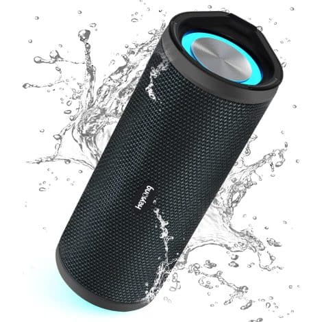 HEYSONG Portable Bluetooth Speaker, Waterproof Wireless Outdoor Speakers with LED Light, Enhanced Bass, IPX7 Floating, 40H Play, TF Card, True Wireless Stereo for Party, Shower, Biking, Gifts for MenHEYSONG Portable Bluetooth Speaker, Waterproof Wireless Outdoor Speakers with LED Light, Improved Bass, IPX7 Floatable, 40 Hours Playback, TF Card, True Wireless Stereo: Ideal for Parties, Showers, Cycling, and as Gifts for Men.