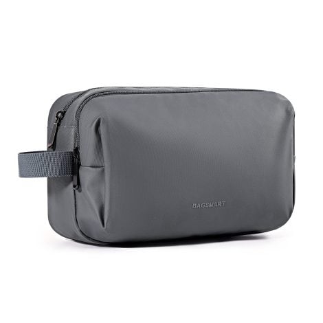 Grey Bagsmart Toiletry Bag for Gents, Men’s Wash Bag, Waterproof Travel Toiletry Bag with Toiletries Accessories.