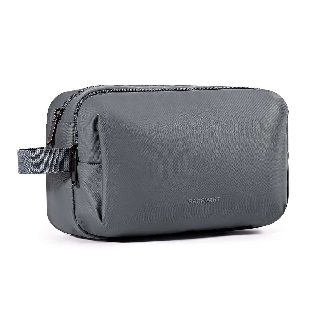 Bagsmart Toiletry Bag for Men, Men's Wash Bag, Water-Resistant Travel Toiletry Bag for Toiletries Accessories, Grey