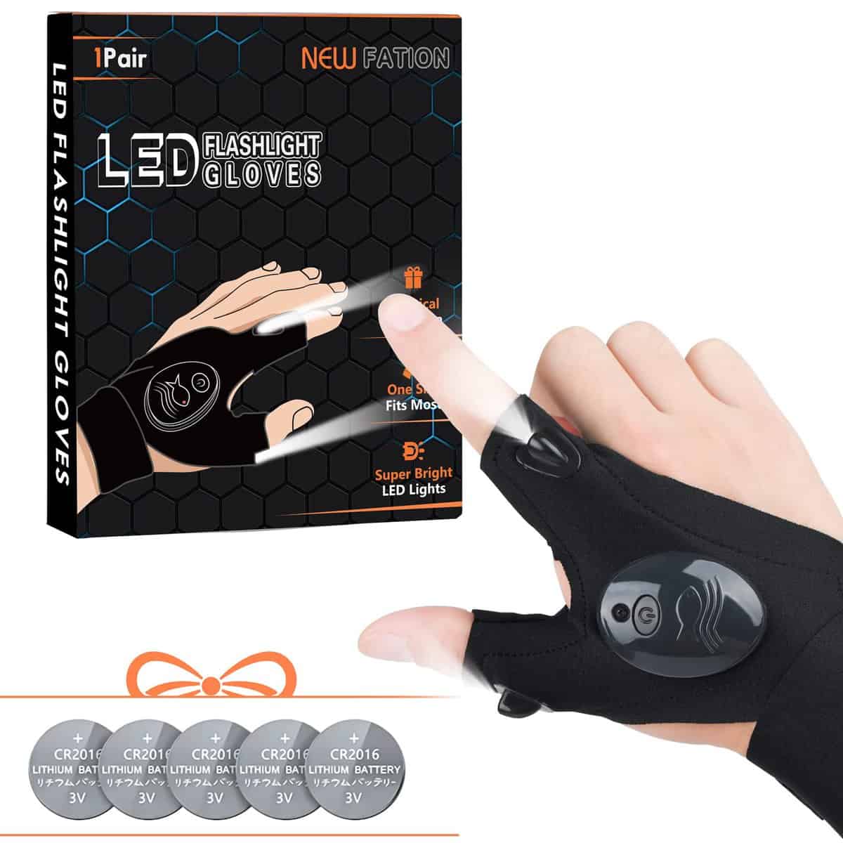 Gifts For Men - Rechargeable Gloves With Lights Gadgets For Men Cool Gadgets Gifts For Him Mens Gifts Christmas Stocking Fillers For Men/Women Unique Gifts For Men Him Dad Husband Who Have Everything