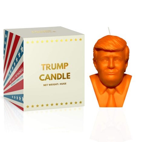 Donald Trump Candle – Vibrant Orange Scented Candle – Giant Weight – Hilarious Offensive Present – Embossed Gift Box – The Gift Co.