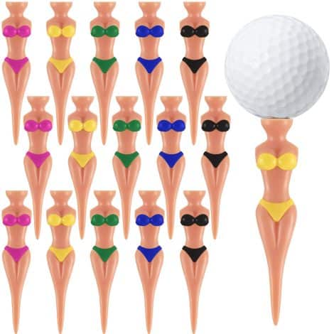 Humorous Golf Tees for Women in the Shape of a Bikini Lady, 3 Inch Plastic Tees for Golf Practice and Accessories.