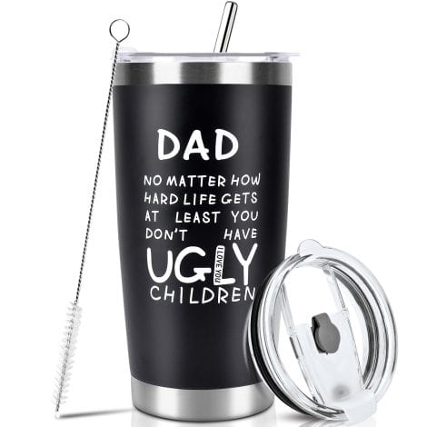 OEAGO Christmas Tumblers is a festive 20 OZ travel mug, perfect as a gift for Dad.