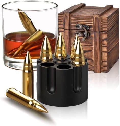 Gifts for Men, Him, Dad, or Grandad – Whisky Stones Set, Unique Gifts for Christmas or Birthdays, Cool Gadgets for Husband, Boyfriend, or Grandpa.