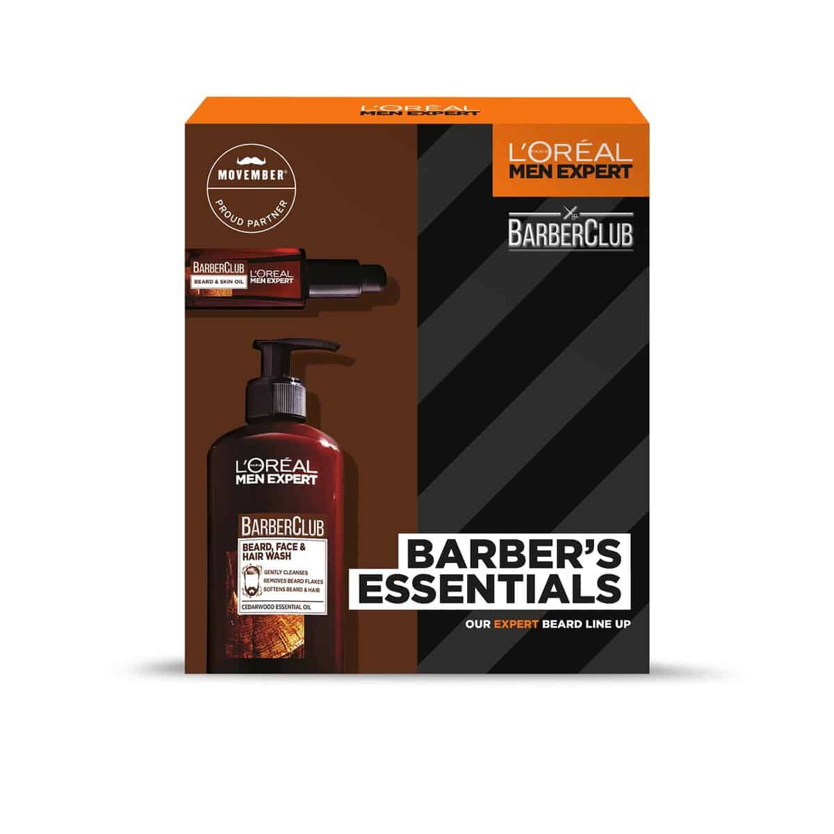 L'Oreal Men Expert - Barber's Essentials Grooming Duo Gift Set, Beard Oil & Beard Wash, Gift Set for Men