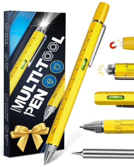 Gifts for Christmas for men who are fathers or grandfathers, a multi-functional pen tool suitable for birthdays. Suitable for men with everything and funny or unusual stocking fillers.