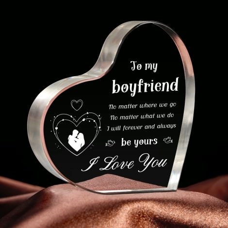 Gifts for Boyfriend – Boyfriend’s Gift Set, Thoughtful Birthday Presents for Boyfriend, Romantic Anniversary Gift for Him, Engraved Paperweight Keepsake.