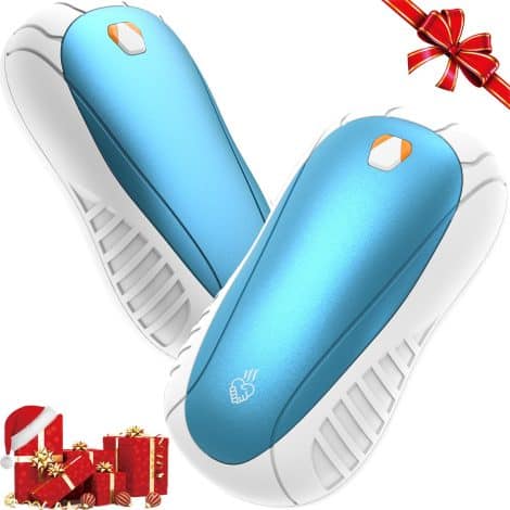 FANDLISS 5200mAh Rechargeable Hand Warmers – 2 Pack, Portable and Reusable, USB charged, 3 heat levels for Raynauds, outdoor activities, camping, and gifts for both genders.