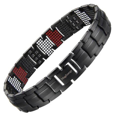 MagEnergy Pure Titanium Bracelet for Men – A Mineral Magnetic Bracelet with 4 Elements, ideal for Anniversary, Christmas, and Valentine’s Day.