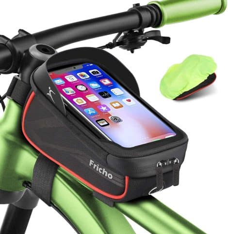 Fricho Men’s Christmas Presents for Him, Waterproof Bike Frame Pouch, 6.5″ Bicycle Extras, Boys’ Cycling Gadgets, Husband’s Anniversary Gifts.