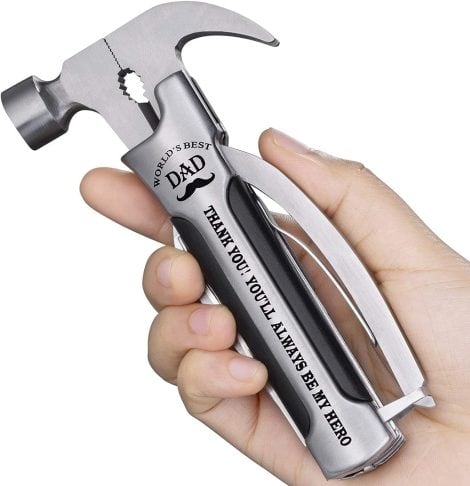 All-in-One Mini Hammer Multitool: Cool gadgets for men and ideal gifts for Dad, perfect for Christmas or birthdays.